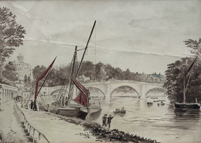 Lot 280 - Victorian English School watercolour - Richmond, dated 1885, 18cm x 26cm, in glazed gilt frame