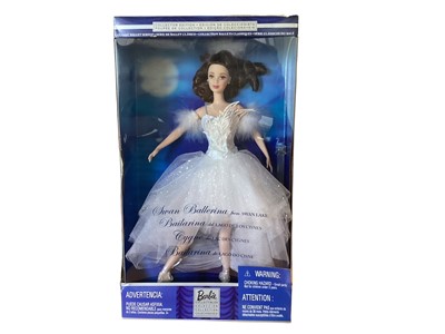 Lot 1848 - Mattel Barbie Collector's Edition Peter Rabbit ~ 53872, Exotic Beauty ~ B0149, Rapuzzel ~ 53973 & Swan Ballerina ~ 53867, in original boxes 94)