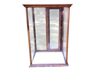 Lot 5352 - Edwardian mahogany shop display case with glazed sides etched with Rowntree's Chocolates