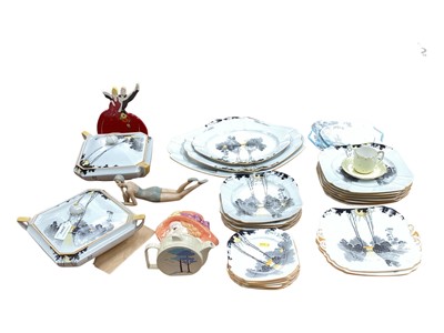 Lot 2261 - Extensive service of Shelley trees and sunset pattern tablewares