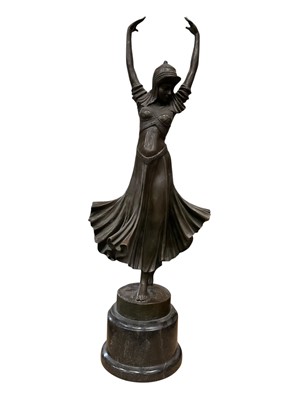 Lot 158 - After Chiparus bronze figure of an exotic dancer