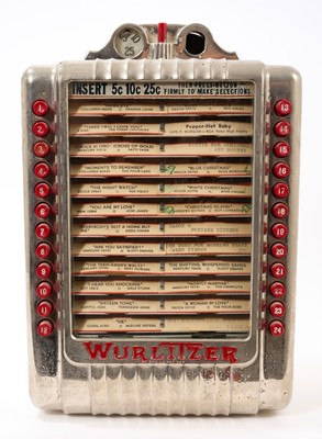 Lot 1462 - Wurlitzer wall mounted wall mounted jukebox 1950s