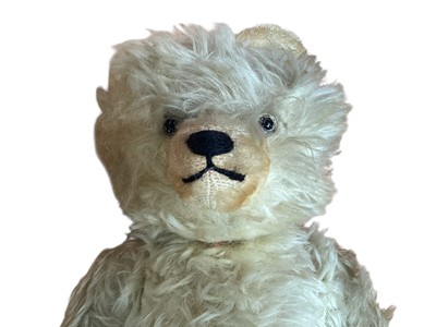 Lot 1974 - Good quality teddy bear with mohair plush fur, pointed nose and felt pads and paws.