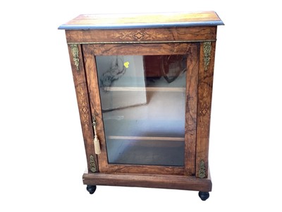 Lot 5320 - Victorian walnut and gilt metal mounted pier cabinet