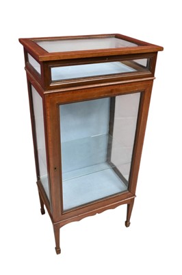 Lot 1477 - Edwardian mahogany display cabinet with glazed top and sides