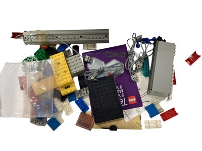 Lot 1830 - Lego power packs, bricks, wheels and accessories (3 boxes)