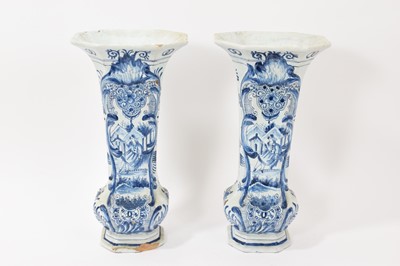 Lot 7 - Pair Delft vases