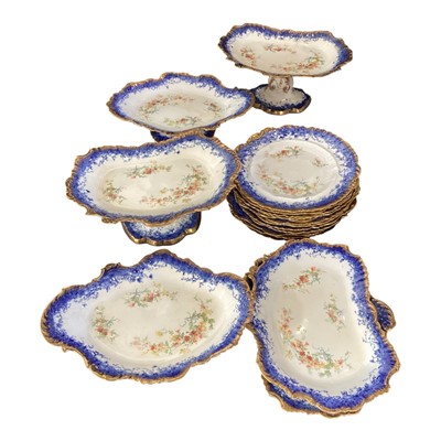 Lot 189 - Suite of Limoges tablewares with floral decoration