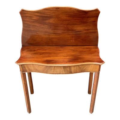 Lot 1406 - George III mahogany serpentine tea table