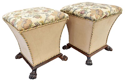 Lot 1410 - Small size pair of Victorian stools