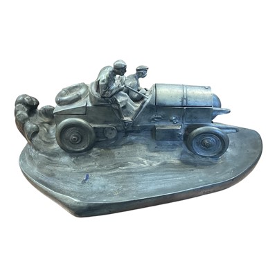 Lot 5027 - Resin racing car desk stand after the model by Wilhelm Zweck