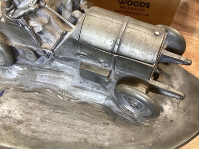 Lot 5027 - Resin racing car desk stand after the model by Wilhelm Zweck