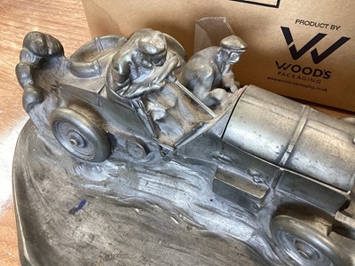 Lot 5027 - Resin racing car desk stand after the model by Wilhelm Zweck