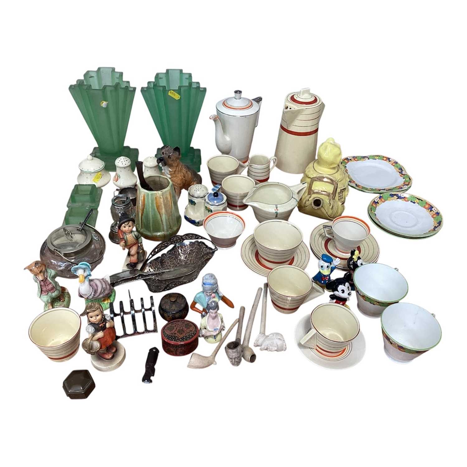 Lot 5028 - Clarice Cliff part tea set, together with various silver plate and ceramics