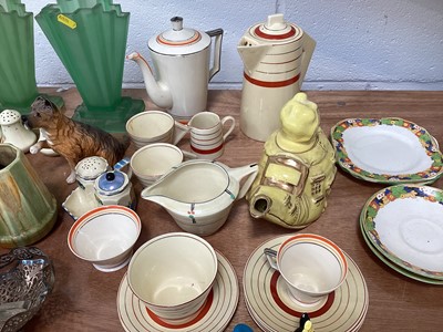 Lot 5028 - Clarice Cliff part tea set, together with various silver plate and ceramics