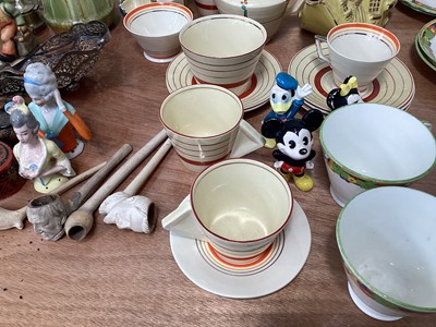 Lot 5028 - Clarice Cliff part tea set, together with various silver plate and ceramics