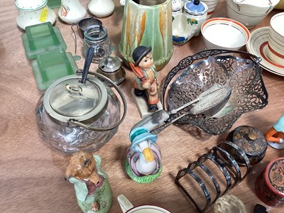 Lot 5028 - Clarice Cliff part tea set, together with various silver plate and ceramics