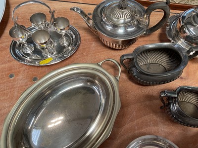 Lot 5173 - Group of silver plate to include tureens, teapot etc