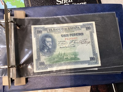 Lot 5021 - Large box of ephemera, autograph book, railway hand bills, bank notes etc