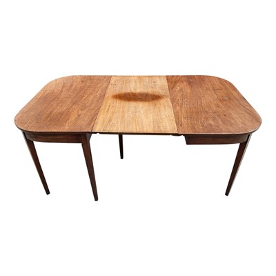 Lot 1432 - Regency mahogany D-end dining table, with one additional leaf, possibly by Gillows