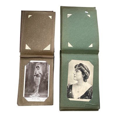 Lot 5013 - Two albums of Edwardian actor postcards, Zena Dare, Kitty Gordon etc, approx 84