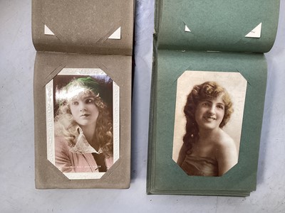 Lot 5013 - Two albums of Edwardian actor postcards, Zena Dare, Kitty Gordon etc, approx 84