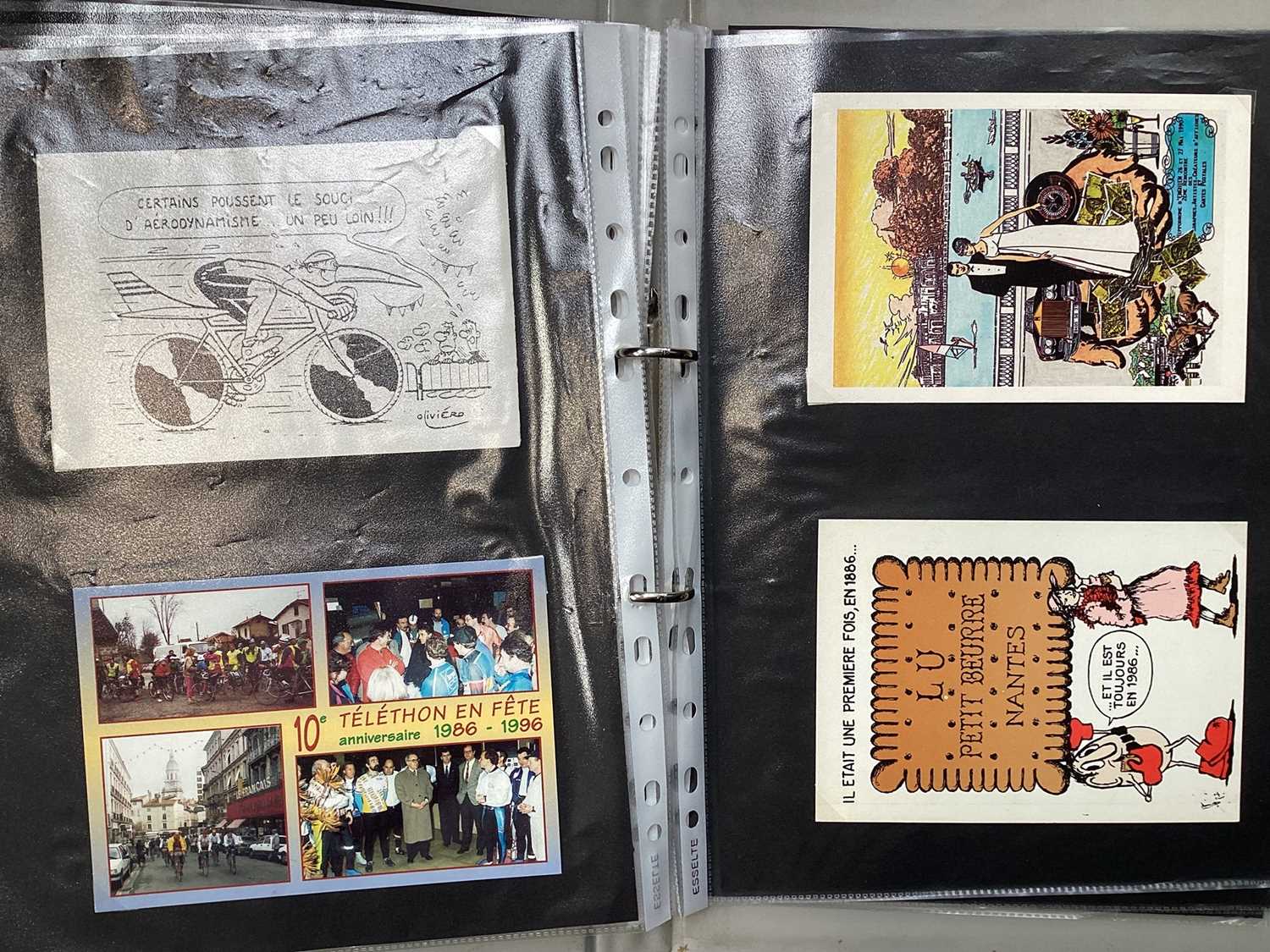Lot 5014 - Three albums of postcards, erotic, French albums etc