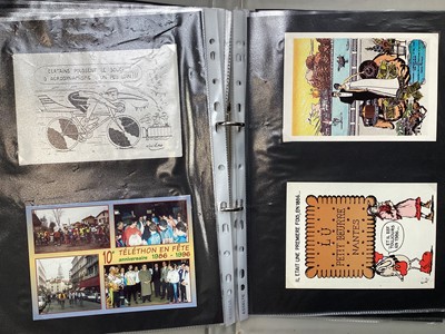 Lot 5014 - Three albums of postcards, erotic, French albums etc