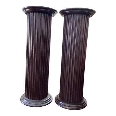 Lot 5324 - Pair of 19th century-style fluted display columns