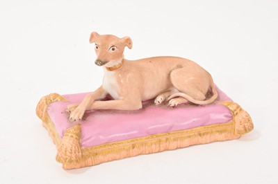 Lot 10 - 19th century continental porcelain model of a dog