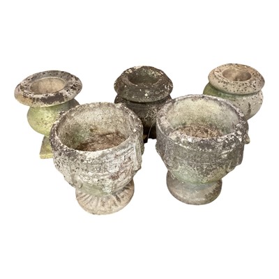 Lot 1437 - Group of marble and other garden urns