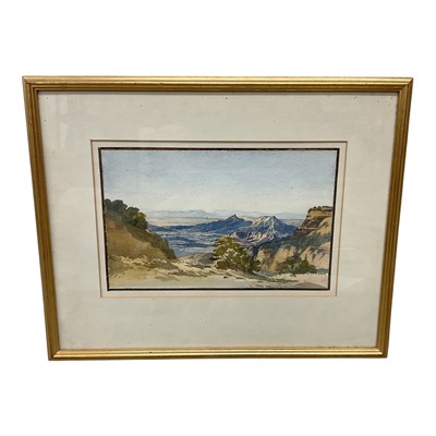 Lot 1249 - Melville Clarke (c.1830-c.1880) watercolour - The Cathedral Rocks, inscribed verso, in glazed gilt frame