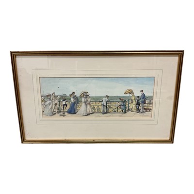 Lot 1251 - John Strickland Goodall (1908-1996) pencil and watercolour - On the Promenade, signed, in glazed gilt frame