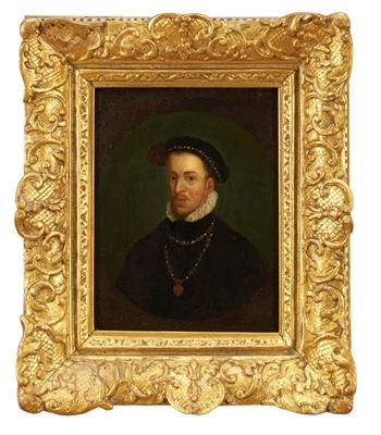Lot 1200 - English School, 18th century, oil on copper panel - Portrait of Thomas Howard, Duke of Norfolk, 21cm x 16cm, in gilt frame