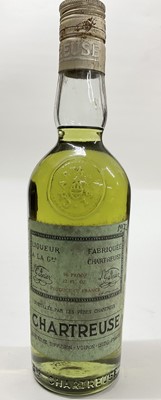 Lot 9 - One bottle, Green Chartreuse 96%, 12 Fl. Ozs, handwritten date of 1972