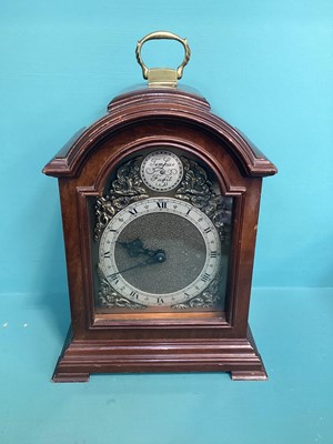 Lot 5017 - Georgian style mahogany cased clock measuring 23cm tall