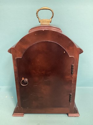 Lot 5017 - Georgian style mahogany cased clock measuring 23cm tall