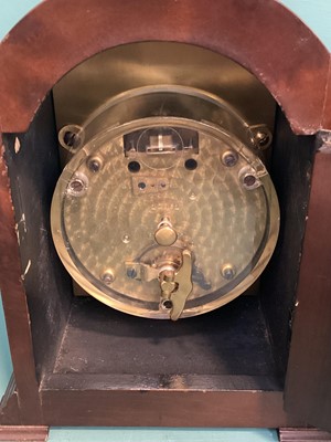 Lot 5017 - Georgian style mahogany cased clock measuring 23cm tall