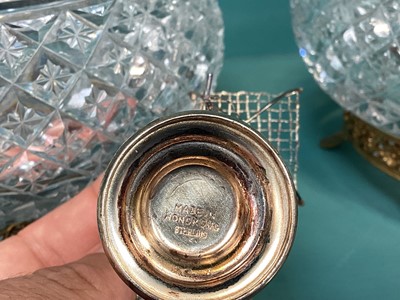 Lot 5082 - Nine Chinese sterling silver menu holders together with a sterling silver backed hand mirror