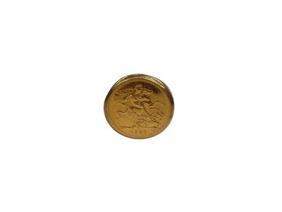 Lot 267 - George V gold sovereign, 1931, in 9ct gold ring mount, size X