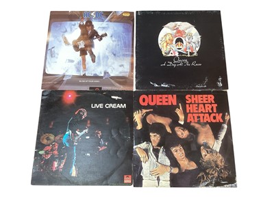 Lot 2742 - Box of LP records including Hawkwind, Pet Shop Boys, Depeche Mode, Spandau Ballet, Erasure, Reggae Party, Queen, ACDC and others.