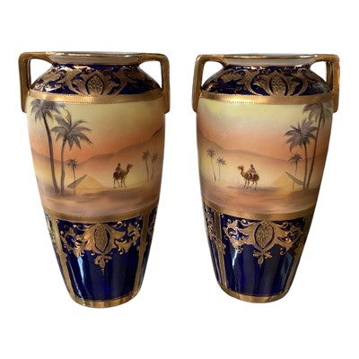 Lot 176 - Pair of Noritake vases and another pair of vases