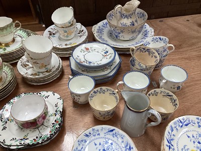 Lot 5061 - Collection of vintage porcelain tea wares to include Shelley, Paragon, Imperial bone china, Victorian and later