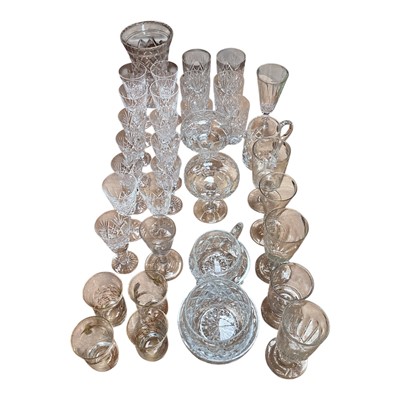 Lot 5060 - Collection of antique and later glass to include Victorian glasses, cut glasses etc