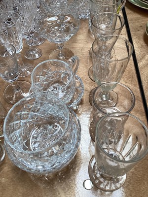 Lot 5060 - Collection of antique and later glass to include Victorian glasses, cut glasses etc