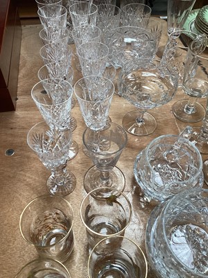 Lot 5060 - Collection of antique and later glass to include Victorian glasses, cut glasses etc