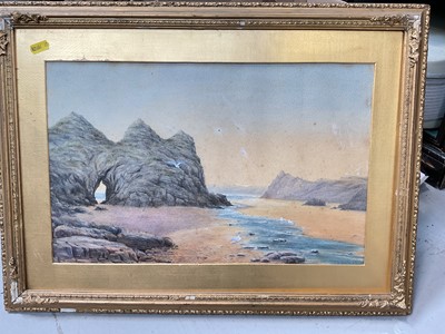 Lot 5154 - T. B. Worth- pair of Victorian watercolour studies of coastal views, in gilt frames.