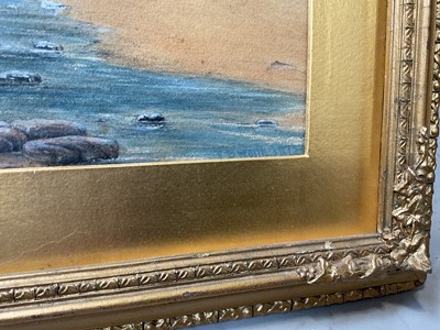 Lot 5154 - T. B. Worth- pair of Victorian watercolour studies of coastal views, in gilt frames.