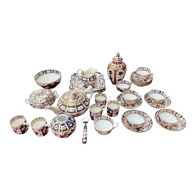 Lot 76 - Crown Derby Imari china, including a tea set, vase, pair of sandwich plates, etc