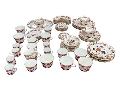Lot 2221 - Royal Crown Derby Asian Rose pattern 8687 tea and dinner wares